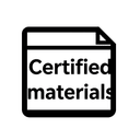 Минималистичная одноцветная иконка сертификата качества материалов на белом фоне для компании Ультра Лист